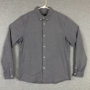 APC Shirt Adult Medium Gray A.P.C. Button Down Long Sleeve Dress Casual Mens